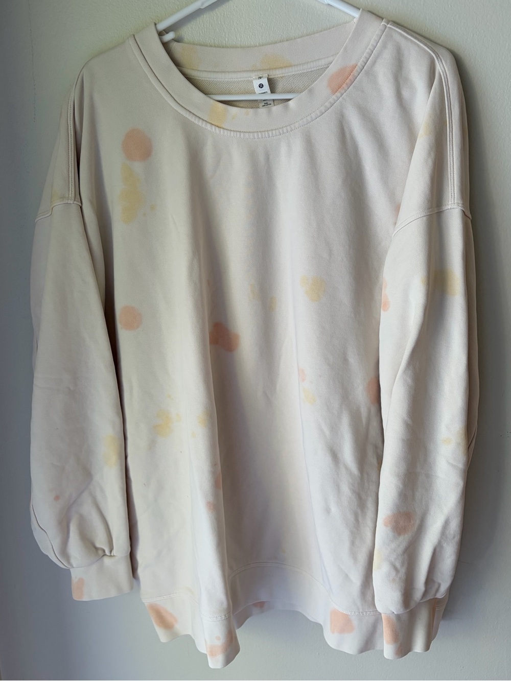 12. Size 14 LULULEMON Cream Patterned Everyday Crewneck Sweatshirt